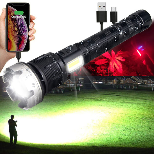 🎁🏠LED Rechargeable Tactical Laser Flashlight-Buy 2 Free Shipping